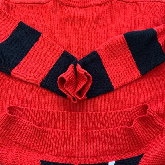 Vintage Red Mickey Face Crewneck Sweater ~ Medium Mickey and Co - Picture 4 of 13